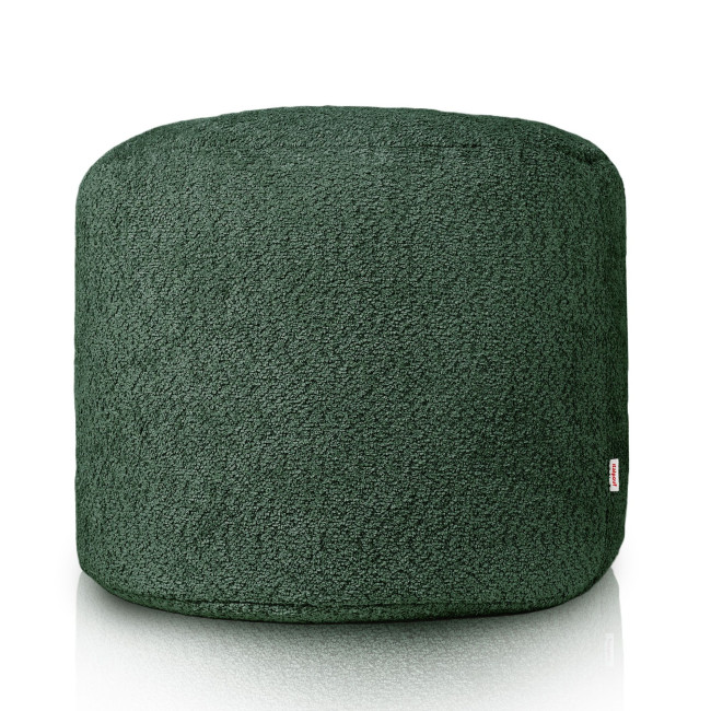 Taburetka Cilindro tmavo zelená bouclé