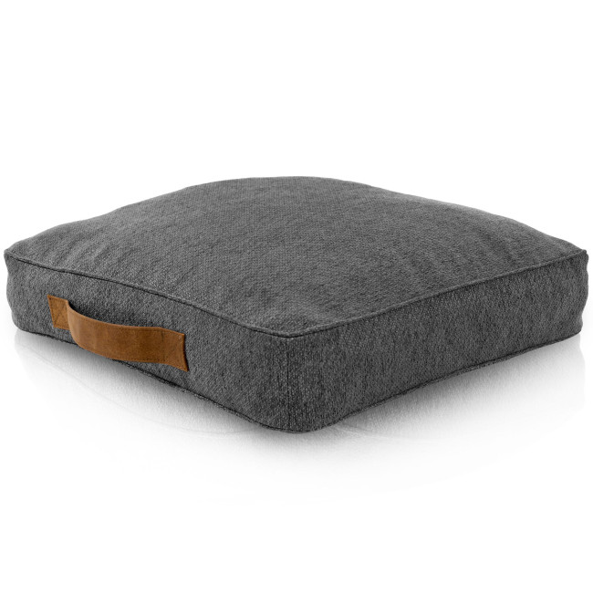 Štvorcový sedák čierny melanž