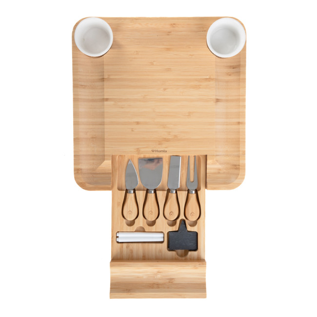 Servírovacia doska RUMI s nožmi a miskami 887388