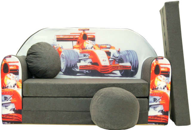 Levně Dětská pohovka šedá F1