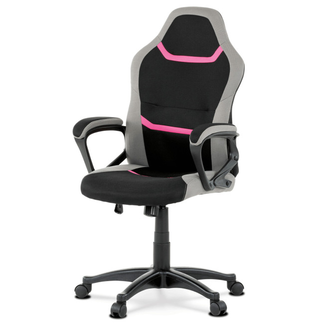 Levně Dětská otočná židle růžová KA-L611 PINK