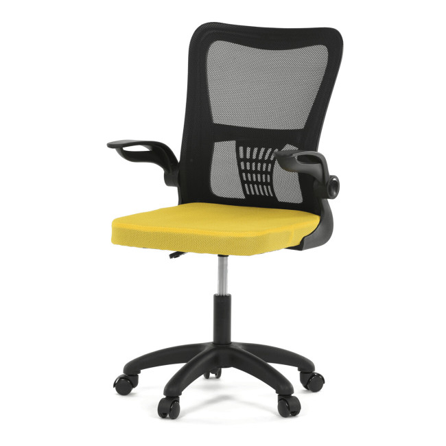 Levně Dětská otočná židle žlutá KA-K2006 YEL