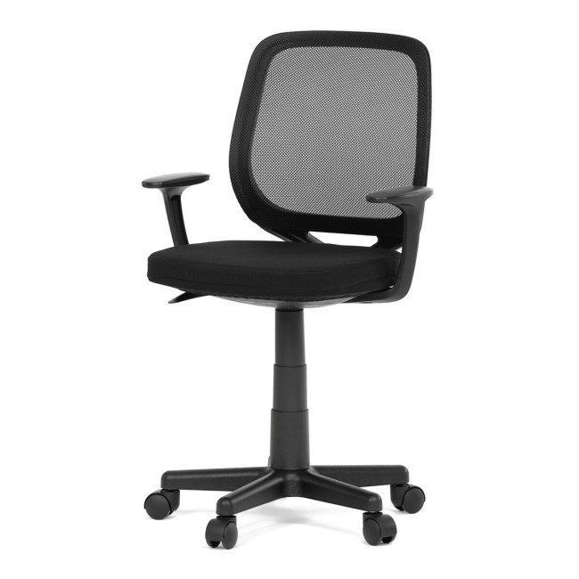 Levně Dětská otočná židle černá KA-W022 BK