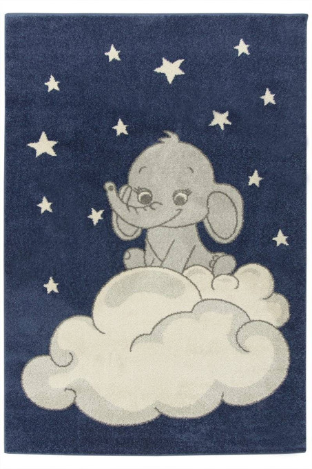 Detský koberec EMILY KIDS 2342A Slon modrý