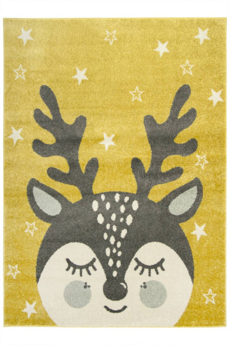 Detský koberec Emily Kids 5766A Jeleň žltý