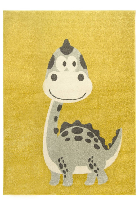 Detský koberec Emily Kids 5860D Dinosaurus žltý