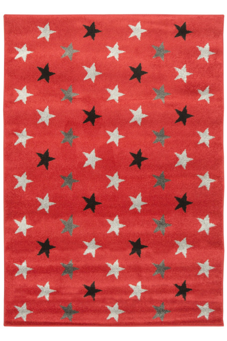 Detský koberec Fushe 2327 Hviezdy červený