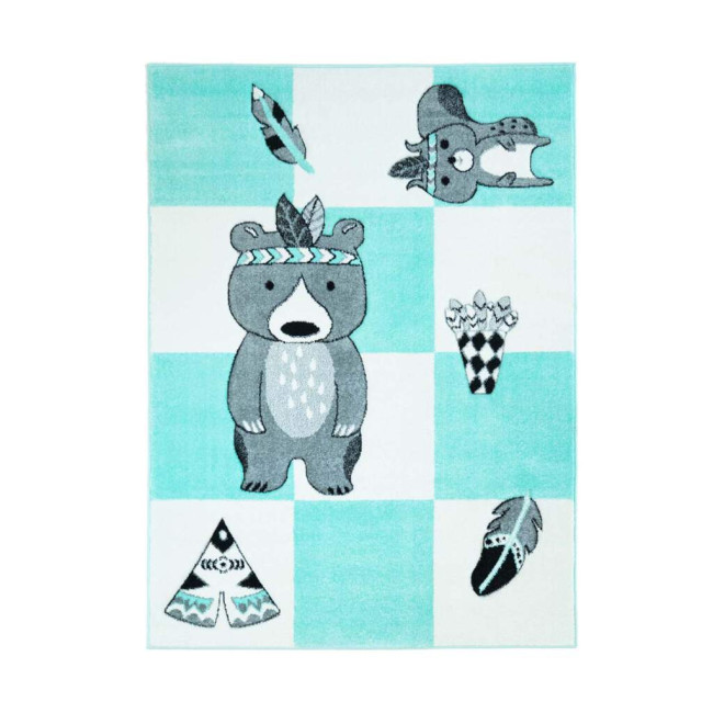 Detský koberec medvedík Bueno 1516 mätový