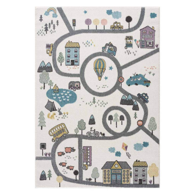 Detský koberec Mesto Anime 9376 krém
