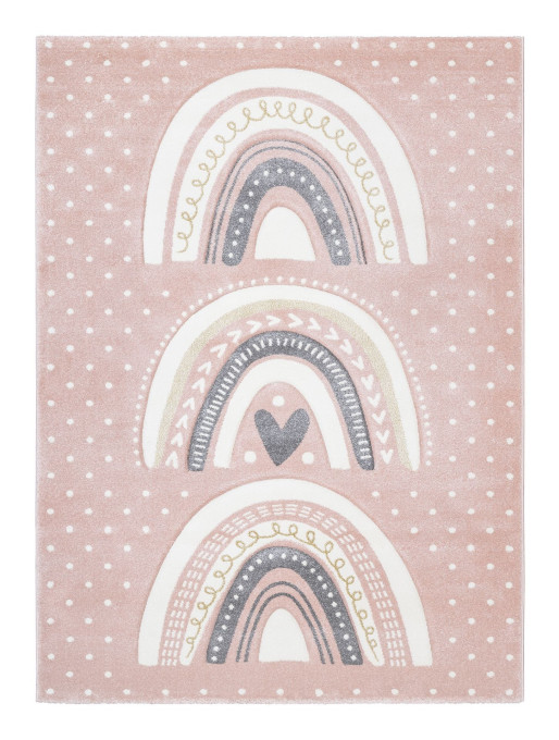 Detský koberec PASTEL RAINBOW ružový