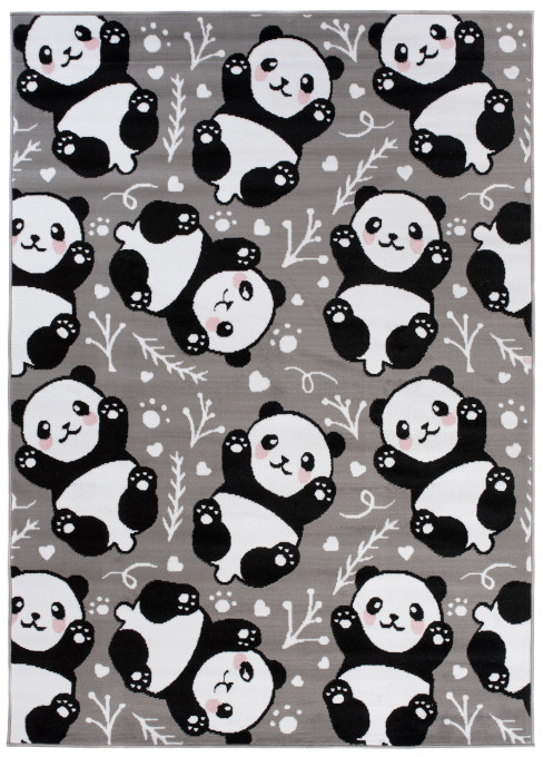 Detský koberec PINKY DE74A Panda sivý