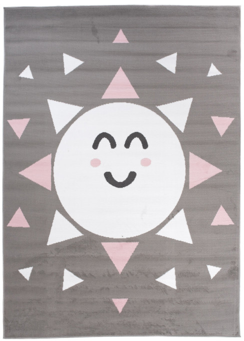 Detský koberec PINKY DF03A Sun sivý