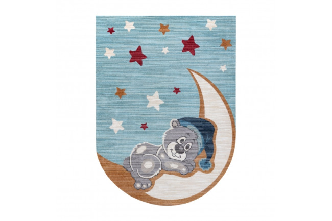 Detský koberec TOYS 75322 Medvedík - tyrkys / krém