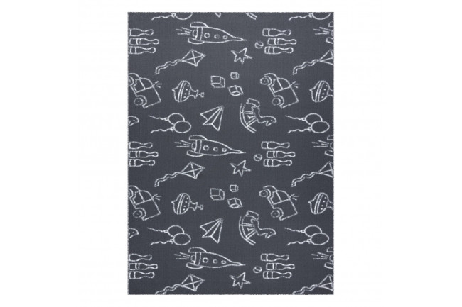 Detský koberec TOYS - sivý