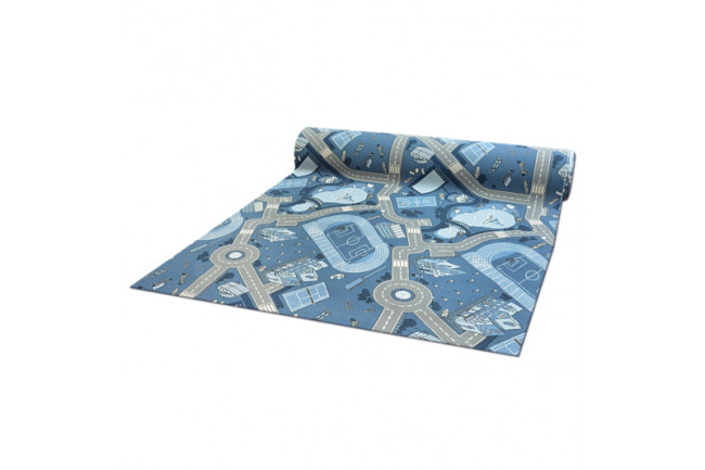 Detský protišmykový koberec STREET nebeský