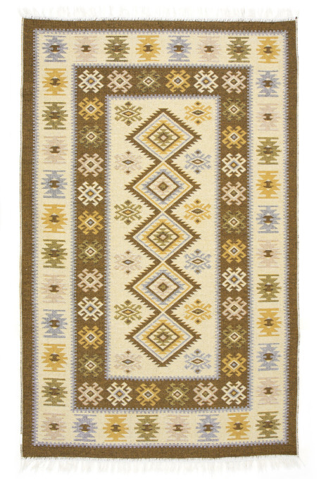 Obojstranný koberec / behúň Kilim medový 3