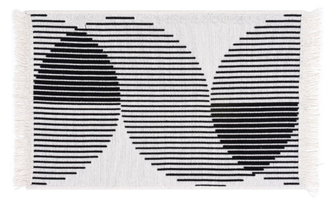 Koberček / kúpeľnový koberček ORIENT 1 čierny / krémový