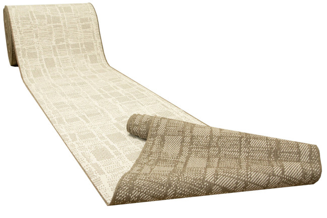 Šnúrkový obojstranný behúň Brussels 205467 krémový / béžový