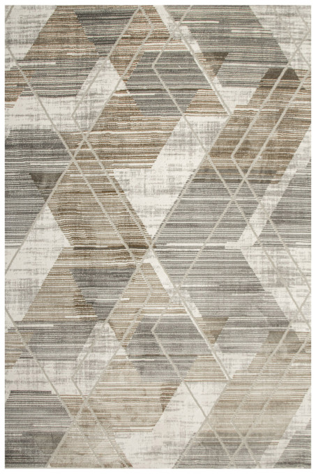 Koberec Adana J0065 kosoštvorce, sivý / béžový