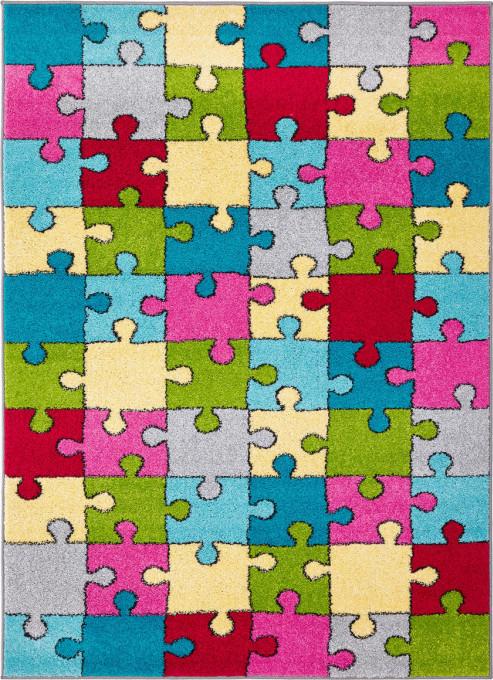 Levně Koberec Agnella Funky Top Super Puzzle žltý