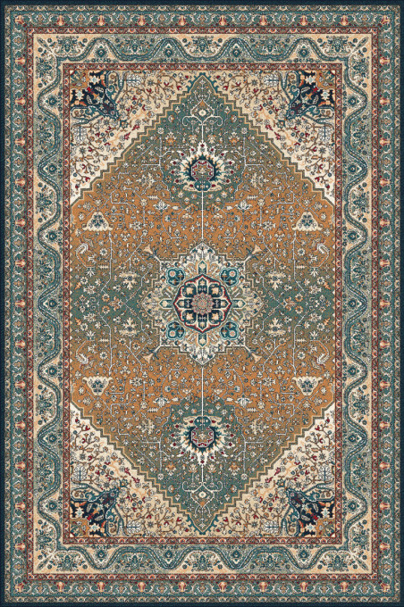 Koberec Agnella Isfahan Aretuza smaragd