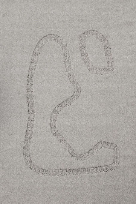 Koberec Agnella Morphic Blooms sivý