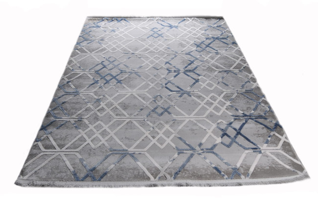 Koberec EXPERIENCE 3D sivý / modrý