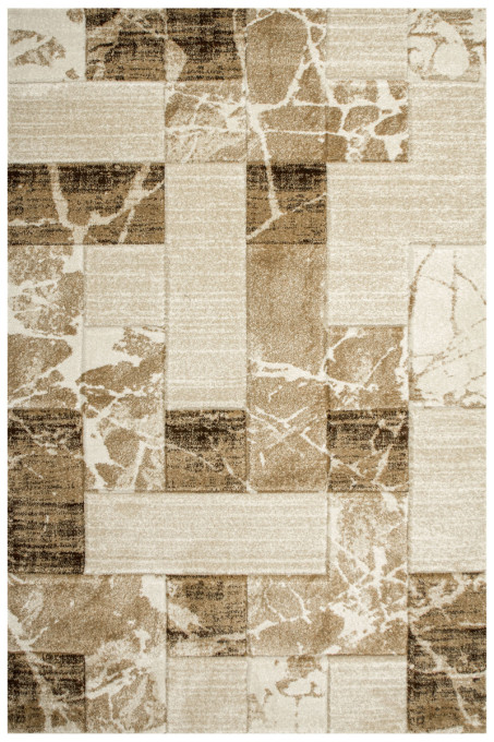 Koberec Amelia B171A štvorce, béžový / hnedý