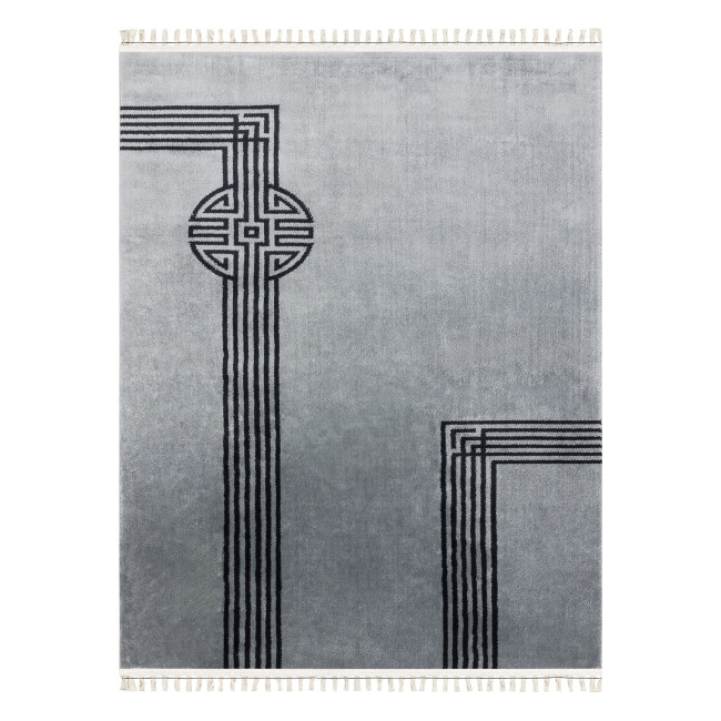 Koberec AMOUR 53116D geometrický / línie, sivý