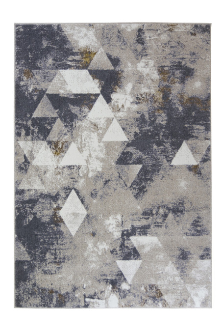 Koberec Zer Lux B595A lesklý béžový/sivý