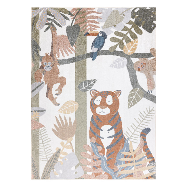 Koberec BONO 8426 džungľa, krémový / zlatý