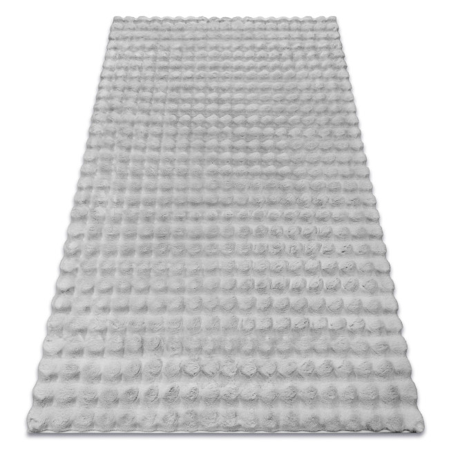 Koberec BUBBLE strieborný 21 štrukturálny 3D