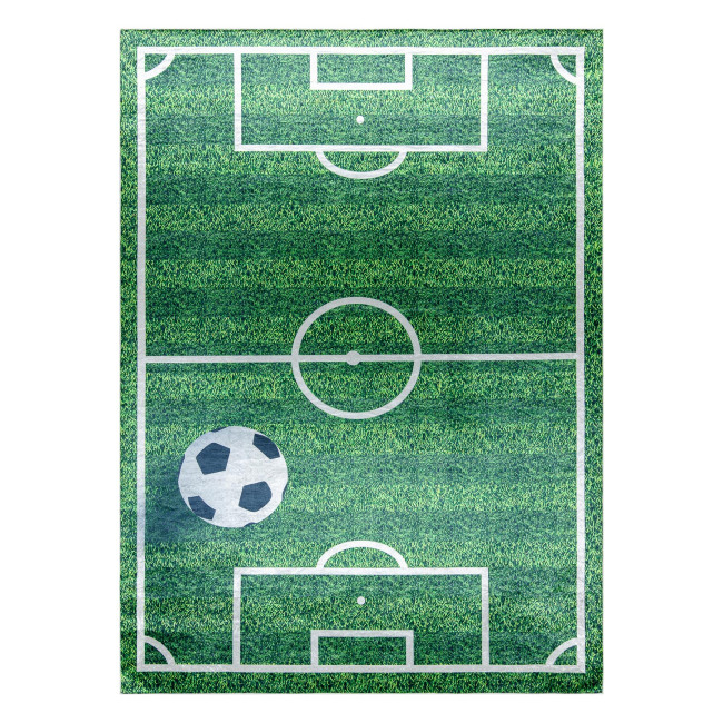 Detský koberec protišmykový BAMBINO 51760 futbalové ihrisko, zelený