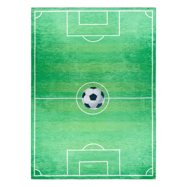 Detský koberec protišmykový BAMBINO 9731 futbalové ihrisko, zelený