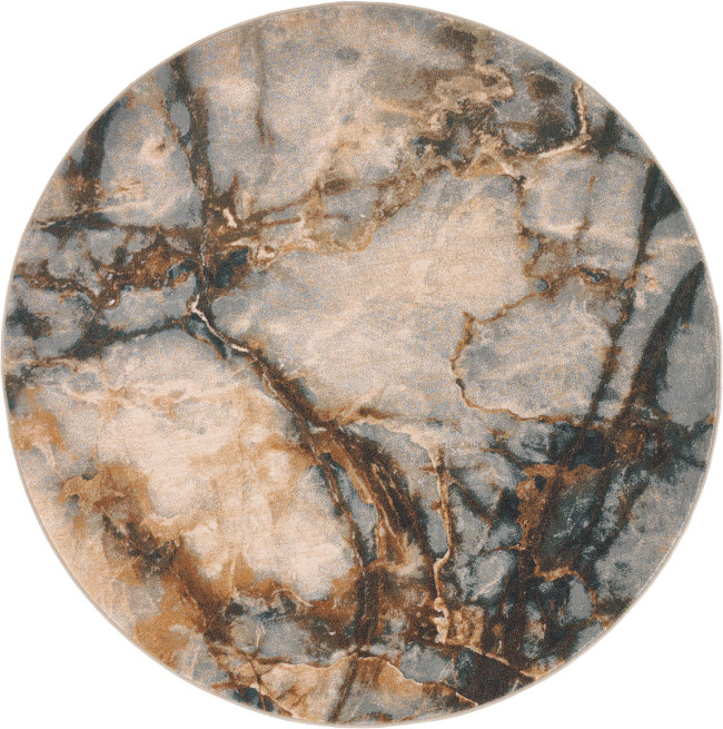 Koberec OMEGA Elian zlatý / sivý kruh