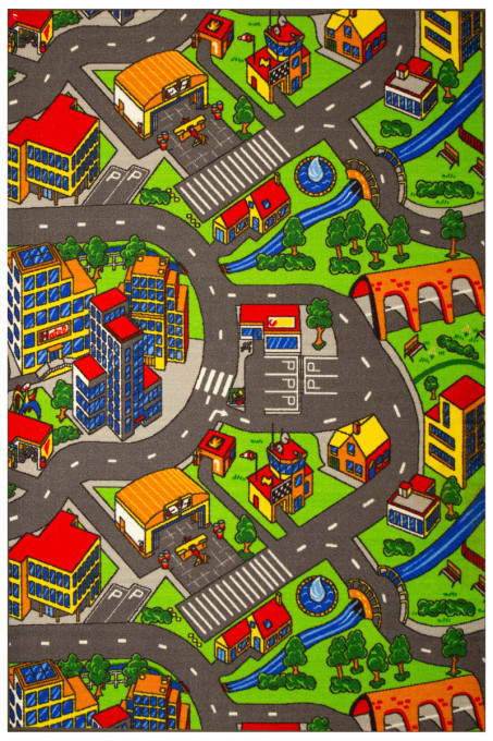 Detský koberec Clever Town uličky
