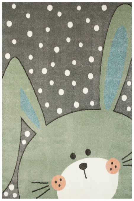 Detský koberec Lima 1316C sivý / olivový