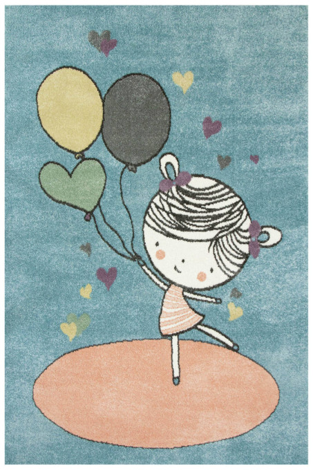 Detský koberec Lima 9393B modrý/ružový