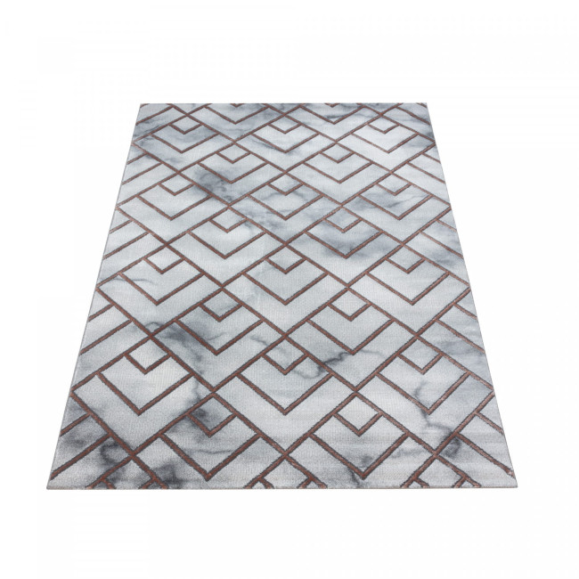 Koberec Naxos mozaika sivo - hnedý
