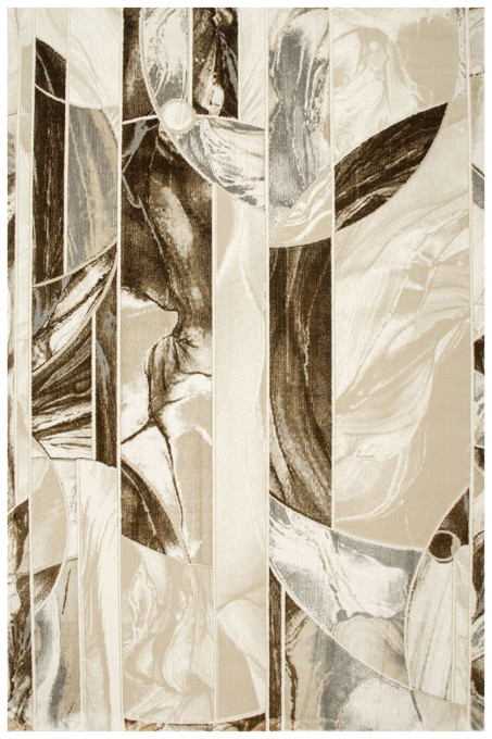 Koberec Elisa PF133 hnedý / béžový, mozaika / kvety