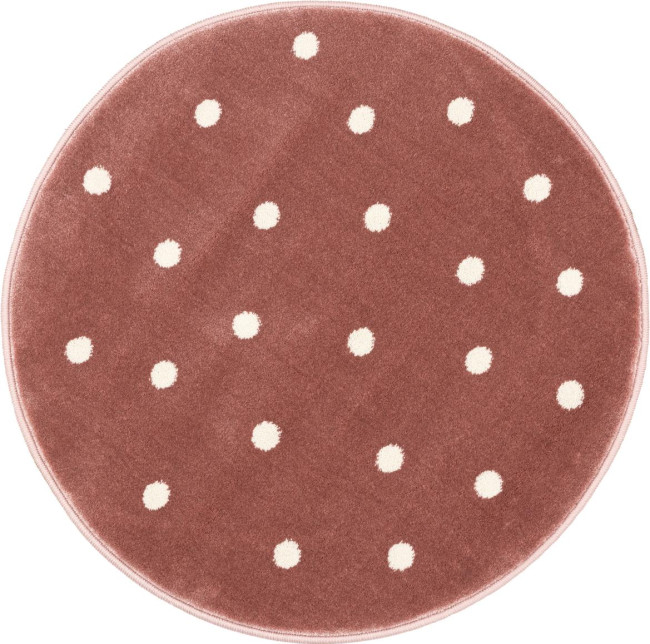 Koberec FD Lush bodky, ružový kruh