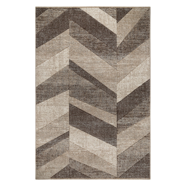 Koberec FEEL 5673/15055 HERRINGBONE béžový / hnedý / krémový