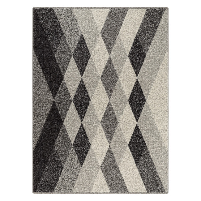 Koberec FEEL 5674/16811 ROMBY čierny / sivý / krémový