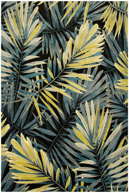 Koberec Free 11291/948 Listy Palmy tyrkysový / žltý