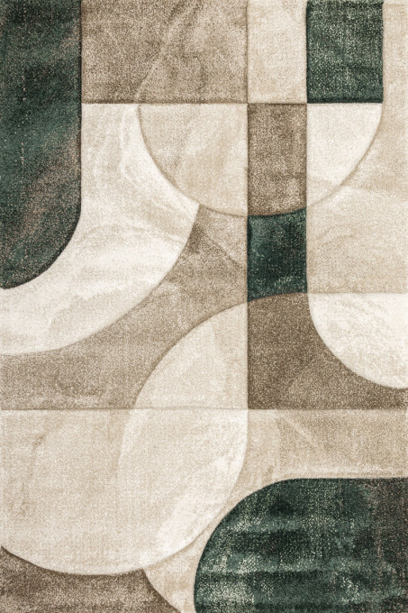 Koberec Kandy N412A fľaškovo zelený / béžový