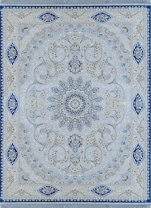 Koberec Milan Rozeta sivý / modrý