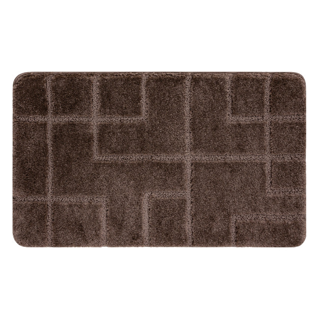 Kúpeľňový koberček SUPREME LINES línie, hnedý