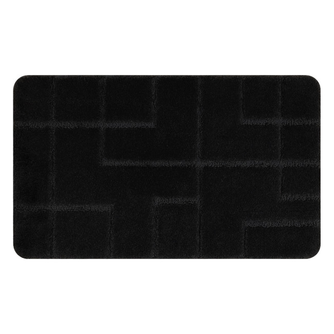 Kúpeľňový koberček SUPREME LINES línie, čierny