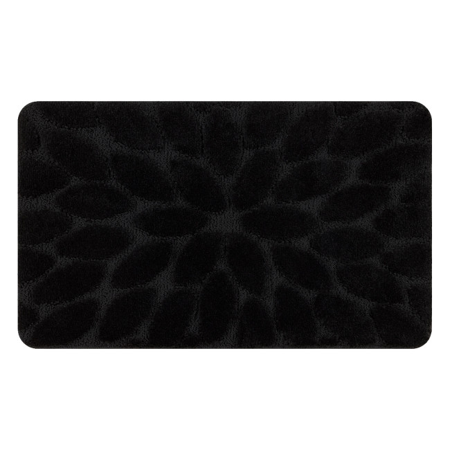 Kúpeľňový koberček SUPREME STONES kamienky, čierny
