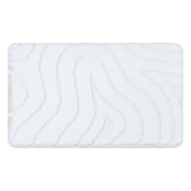 Kúpeľňový koberček SUPREME WAVES vlny, biely